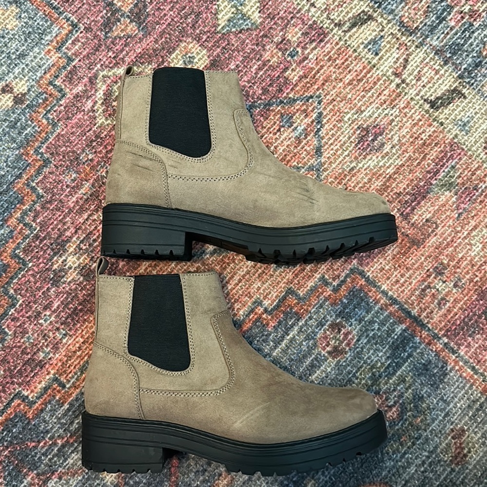 Faux Suede Chelsea boots